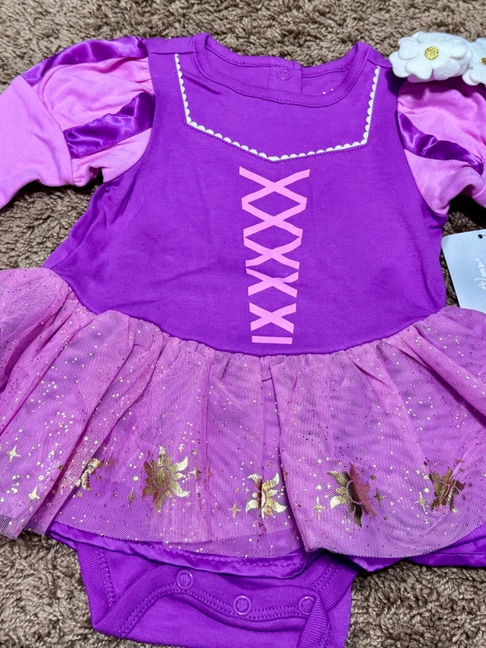 Disney Baby Rapunzel tutu bodysuit size 12-18 months NWT